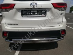 Тюнинг внедорожника Защита заднего бампера Toyota Highlander 2017