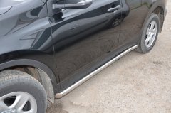 Тюнинг внедорожника Защита штатного порога труба Toyota RAV4 2015