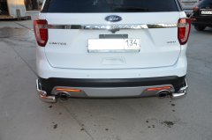 Тюнинг внедорожника Защита заднего бампера Ford Explorer  2017