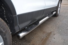 Тюнинг внедорожника Порог труба с проступью Ford Kuga 2012