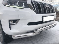 Тюнинг внедорожника Защита переднего бампера Toyota Land Cruiser Prado 150 2017