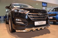 Тюнинг внедорожника Защита переднего бампера Hyundai Tucson 2016-2018
