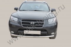 Тюнинг внедорожника Защита переднего бампера Hyundai Santa Fe 2006-2010